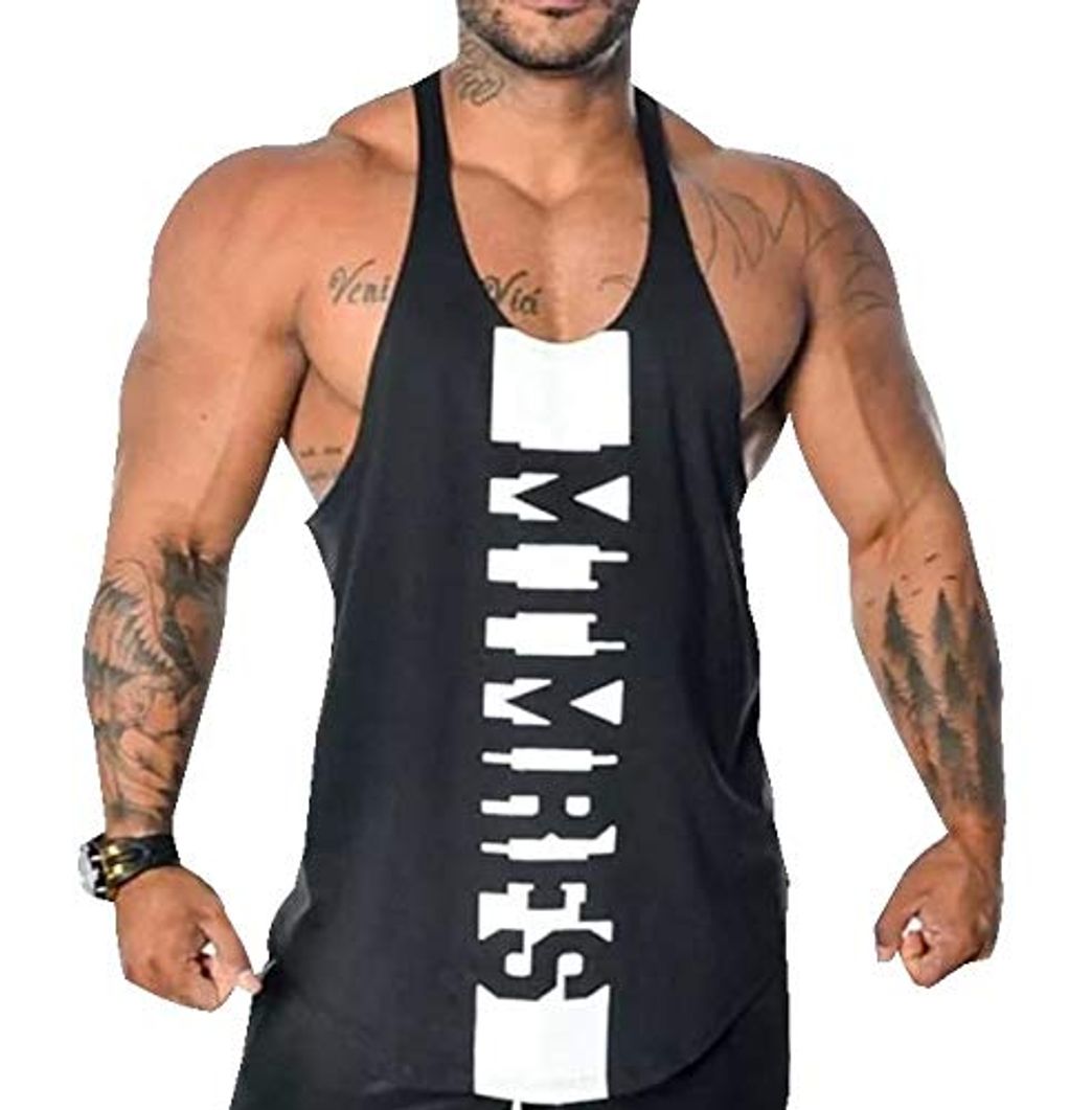 Fashion A. M. Sport Camisa Camiseta Hombre Tirantes Culturismo Fitness Deportiva. Ropa Deporte