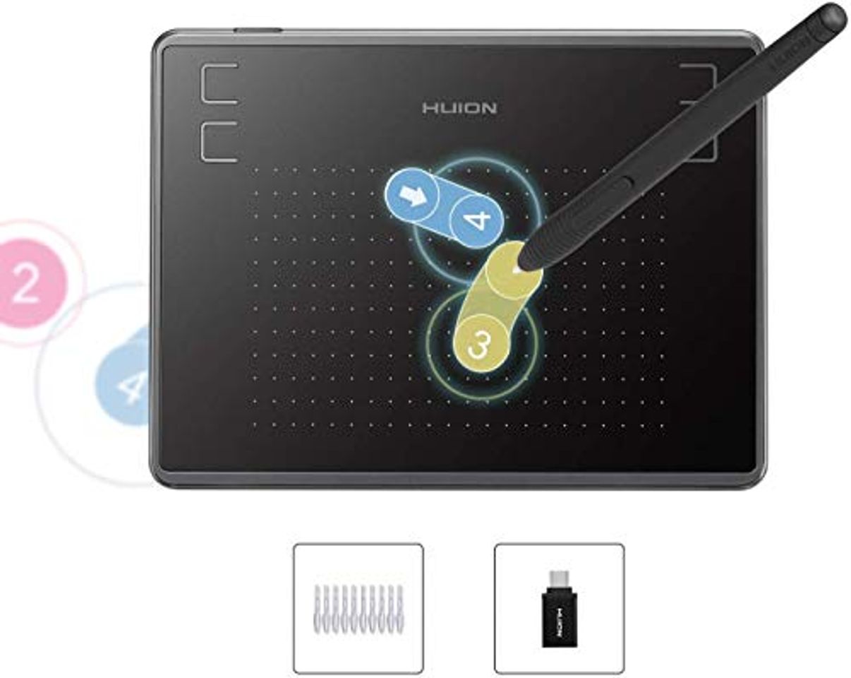 Places HUION Inspiroy H430P Tableta Gráfica 4096 Niveles de Sensibilidad a la Presión