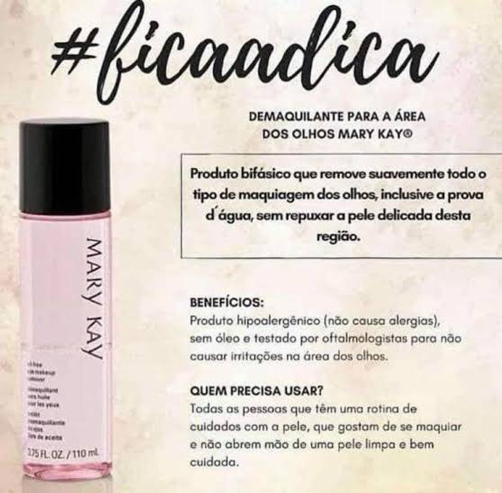 Fashion Demaquilante para a Área dos Olhos Mary Kay