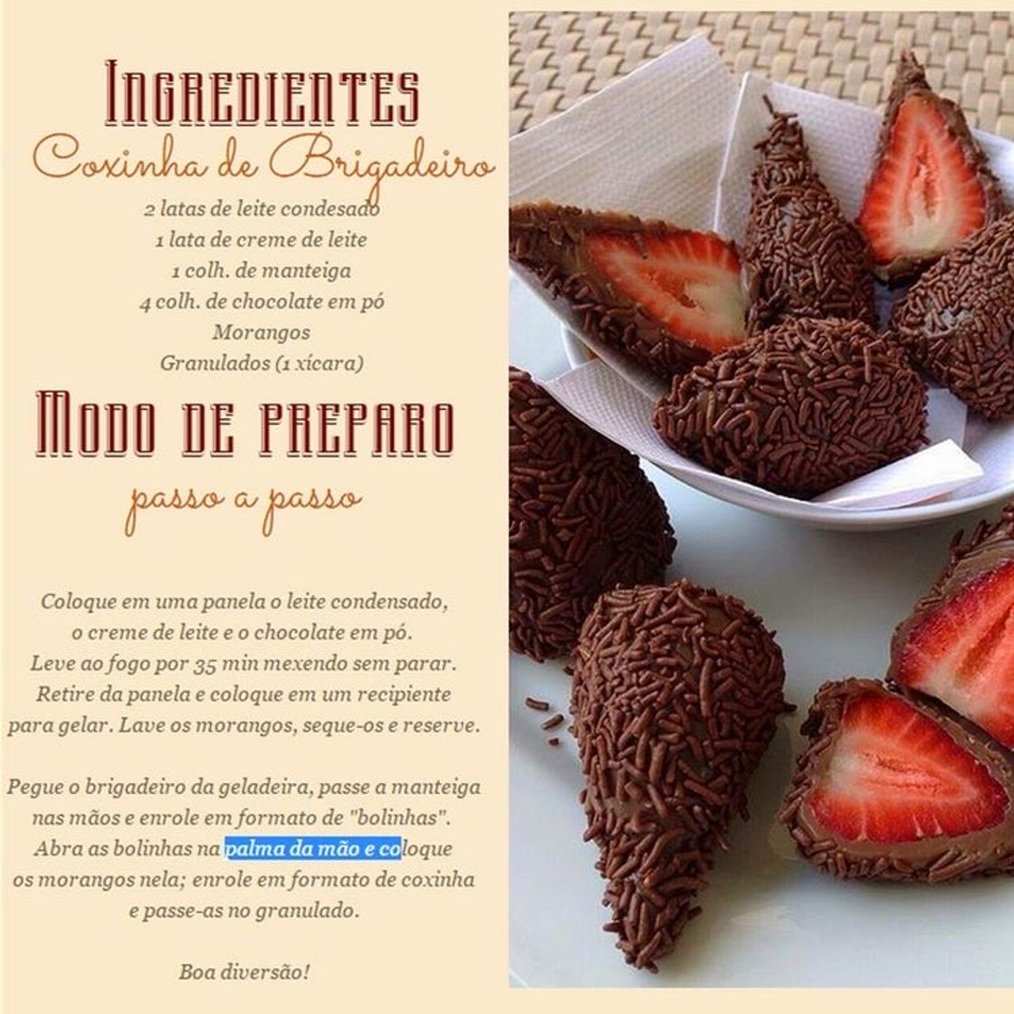 Moda coxinha de morango 