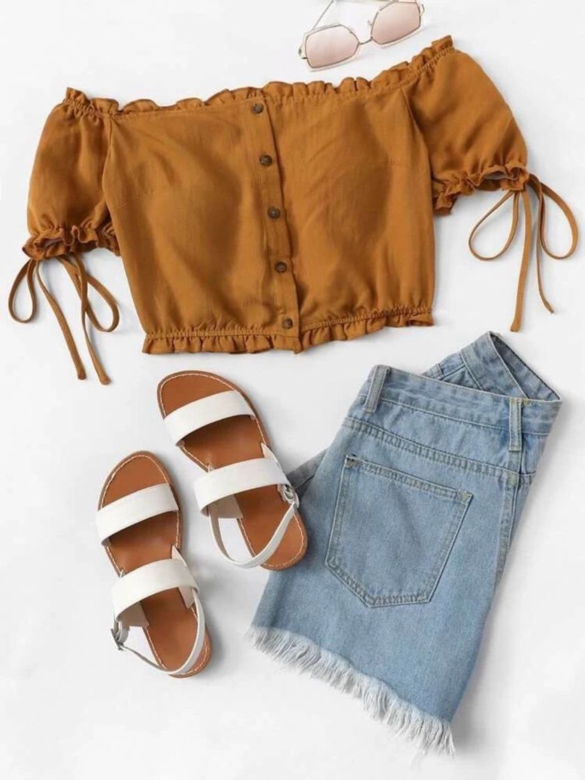 Fashion Cropped boho com shorts jeans