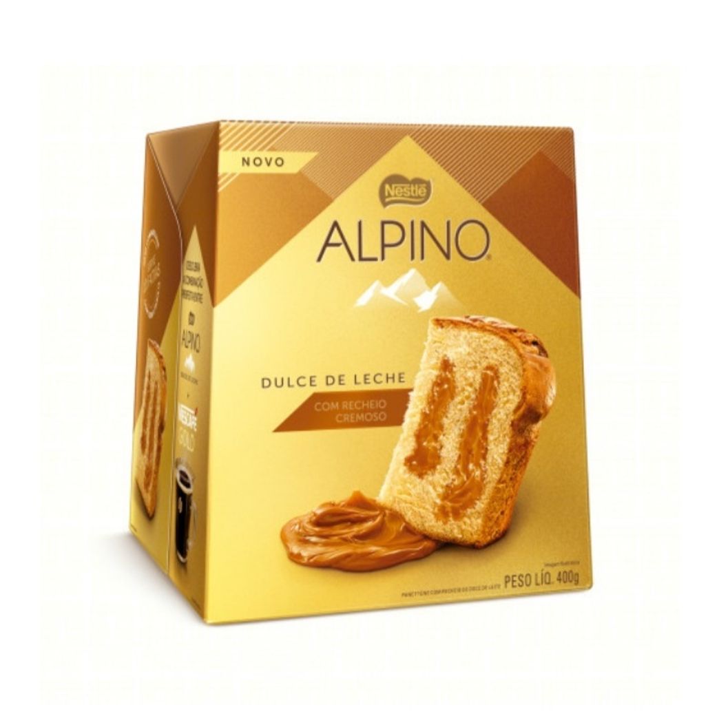 Fashion Panettone Recheio Doce de Leite Alpino Caixa 400g