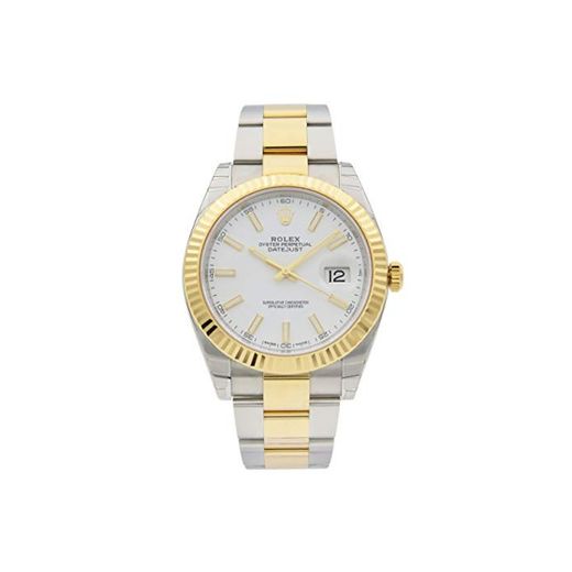 Rolex Datejust 41 blanco Dial Acero y 18 K amarillo oro ostra Mens Reloj 126333 WSO
