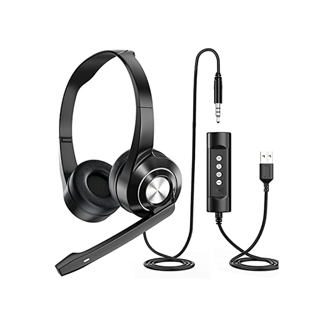 Electronic NIUQIGE Auriculares para PC con micrófono, oficina de negocios con cancelación de