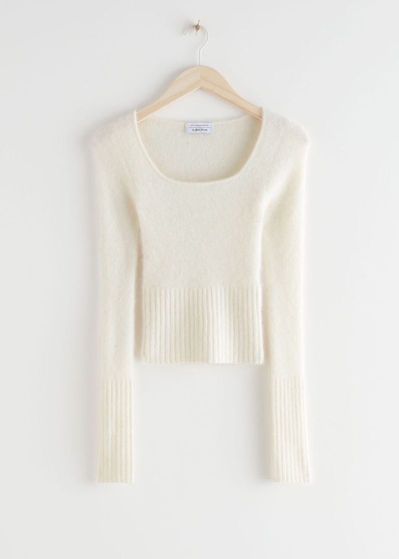 Fashion Fitted Alpaca Blend Knit Top