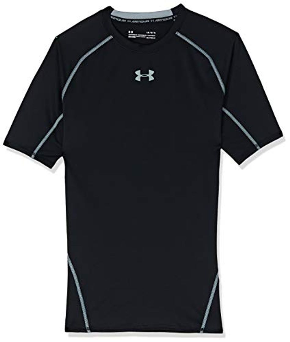 Moda Under Armour UA Heatgear Short Sleeve Camiseta, Hombre, Negro