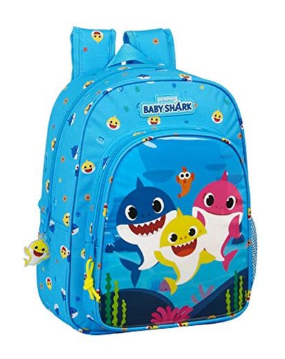 Mochila Safta Escolar Infantil Animada de Baby Shark