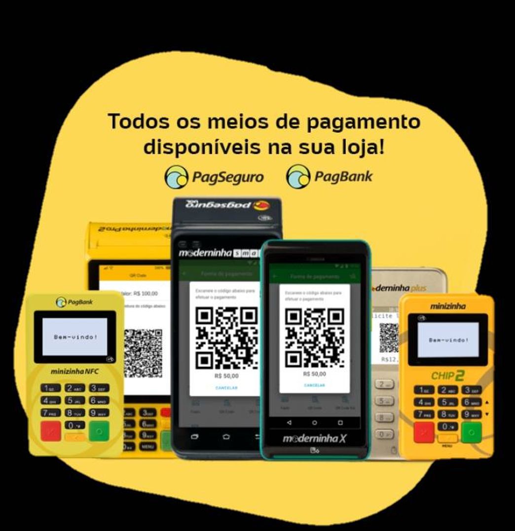 Moda Maquinas da Pag Seguro que já vem com conta digital e cartão