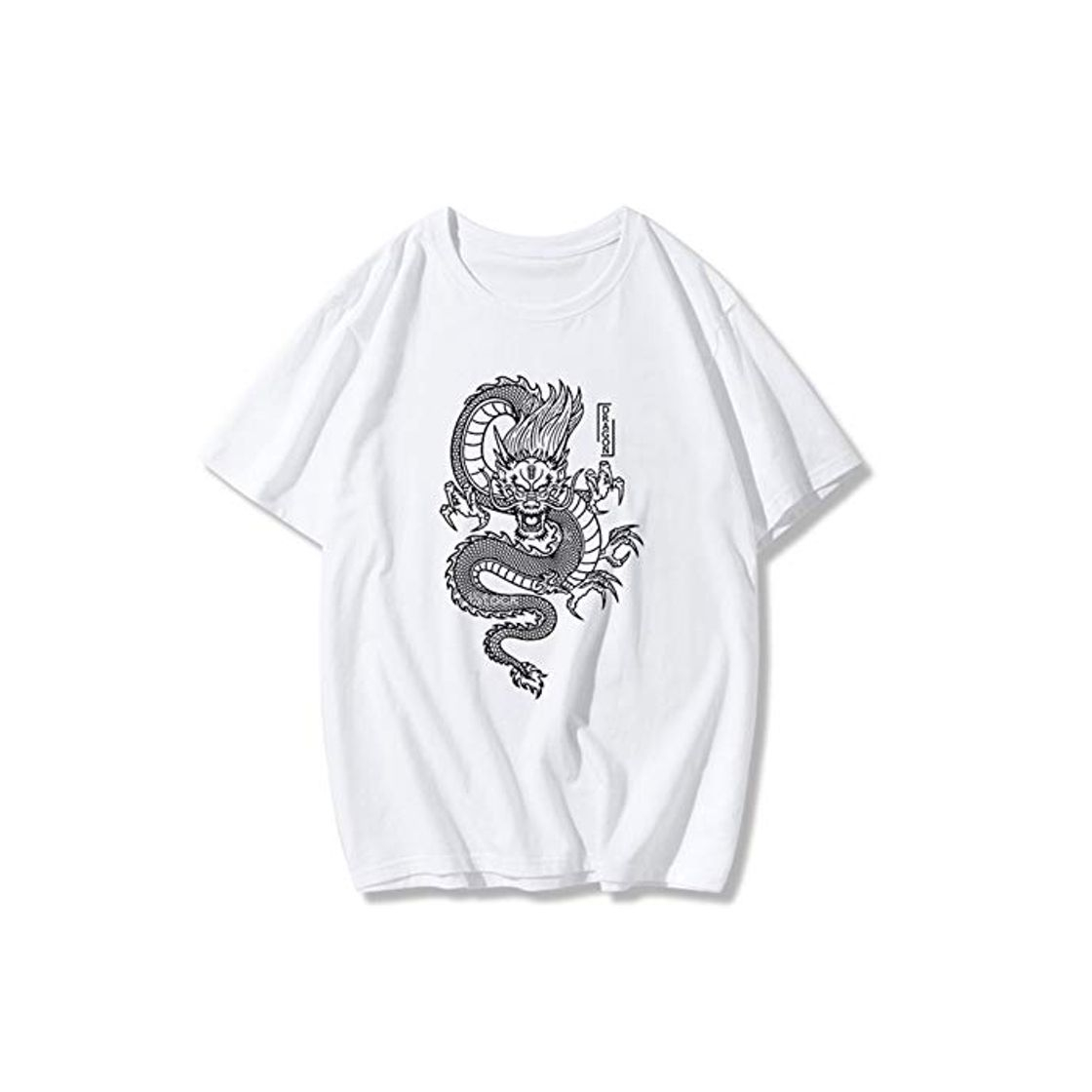 Fashion DONGYAO Camiseta de manga corta Sweetwear para mujer Harajuku Vintage Chino Dragon