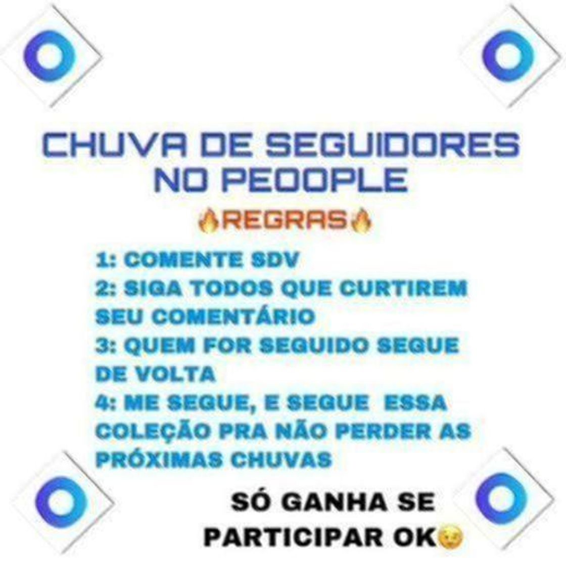 Social ☔️CHUVA DE SEGUIDORES ☔️PARTICIPE🔥