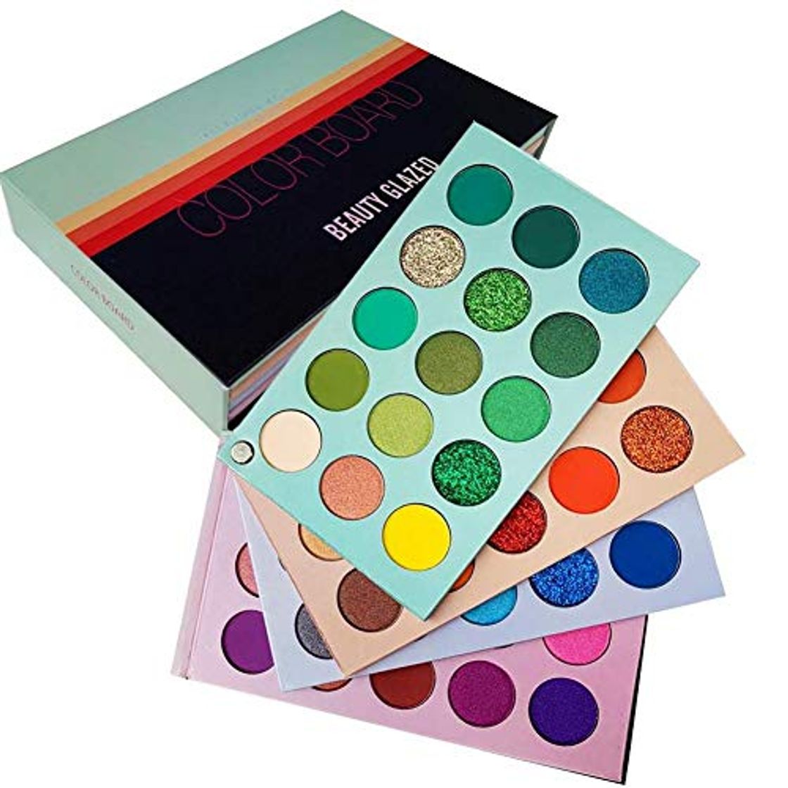 Products Beauty Glazed Eyeshadow Palette 60 Colors Mattes and Shimmers Paletas de colores de alta pigmentación Paleta de maquillaje de larga duración Blendable Professional Eye Shadow Make Up Eye Cosmetic