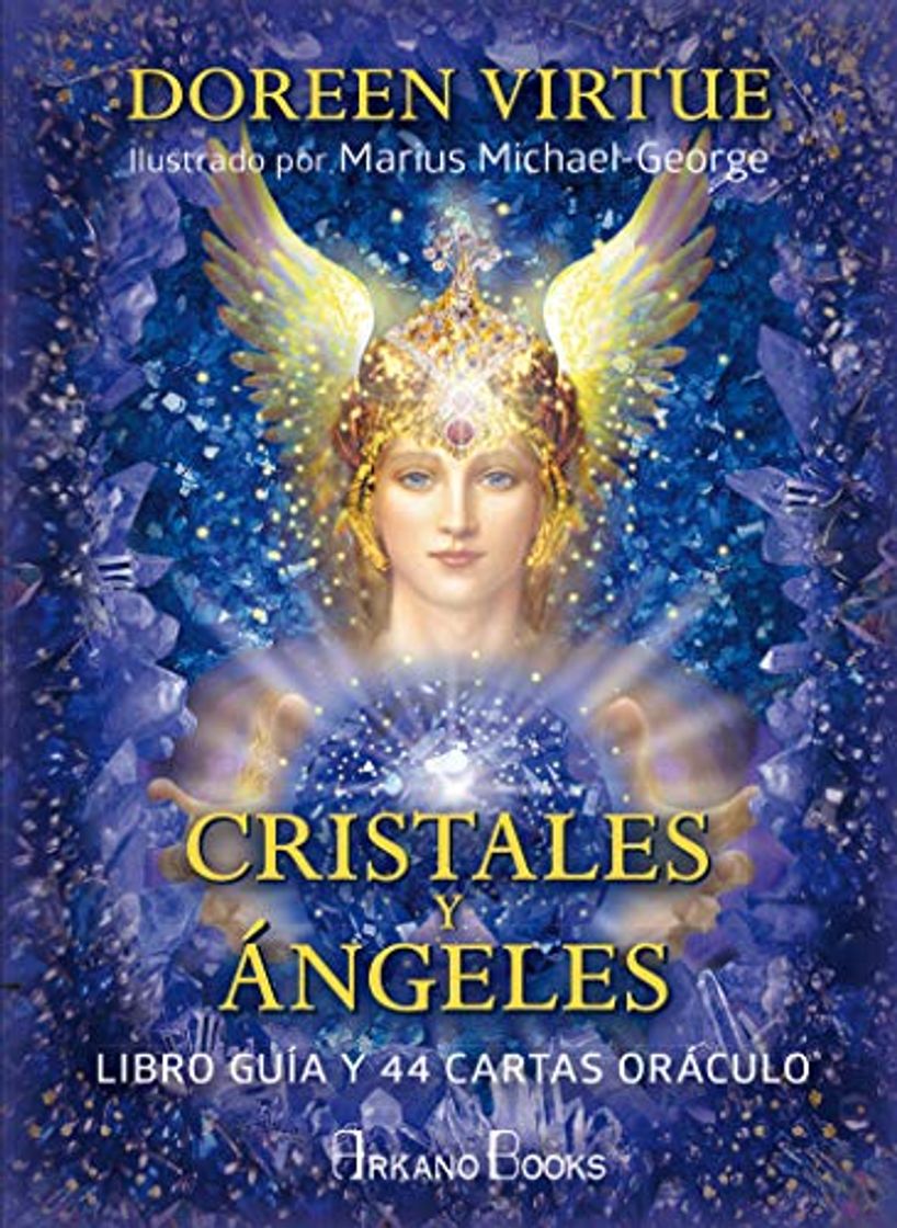 Productos Cristales y Angeles. Libro guia y 44 cartas oráculo