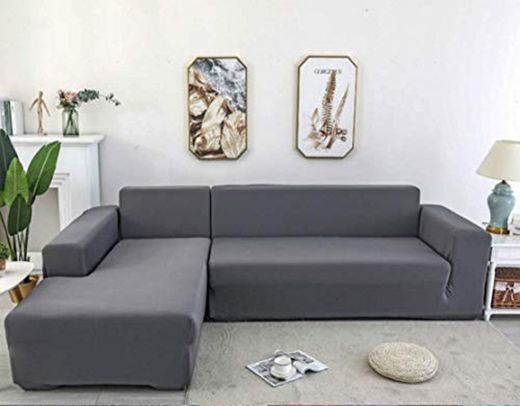 X-ZBS Funda de sofá Cubiertas para sofá elástico en Forma de L