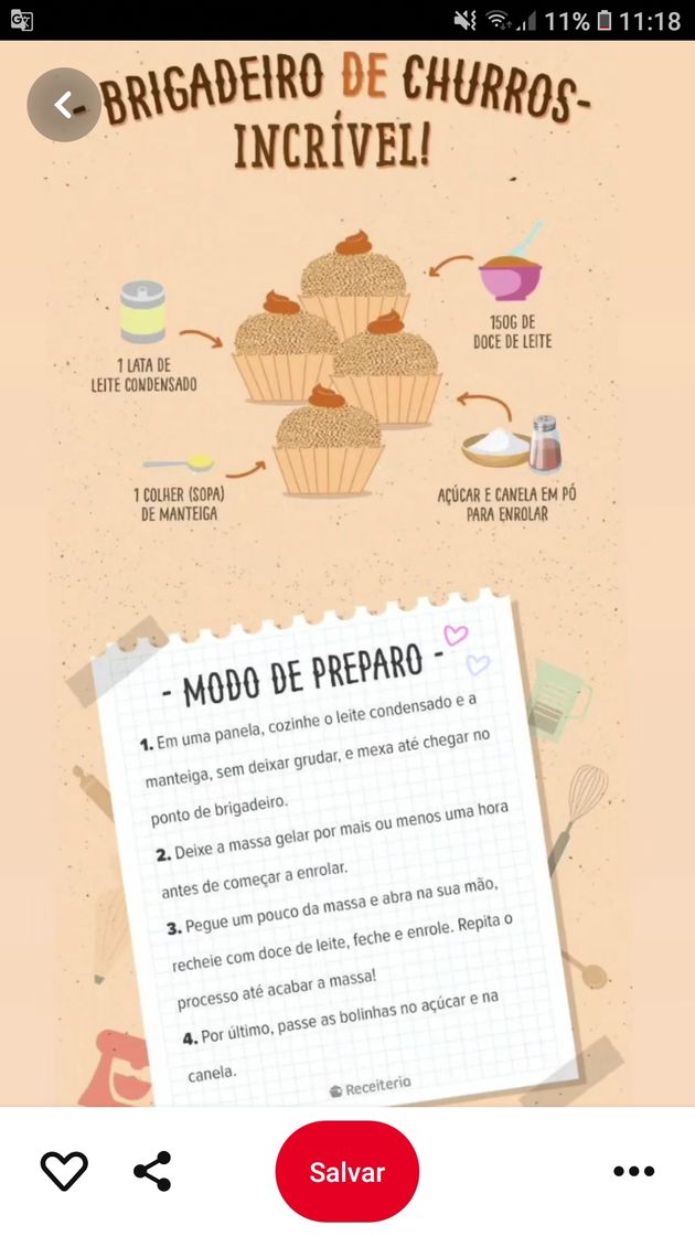 Moda Brigadeiro de churros