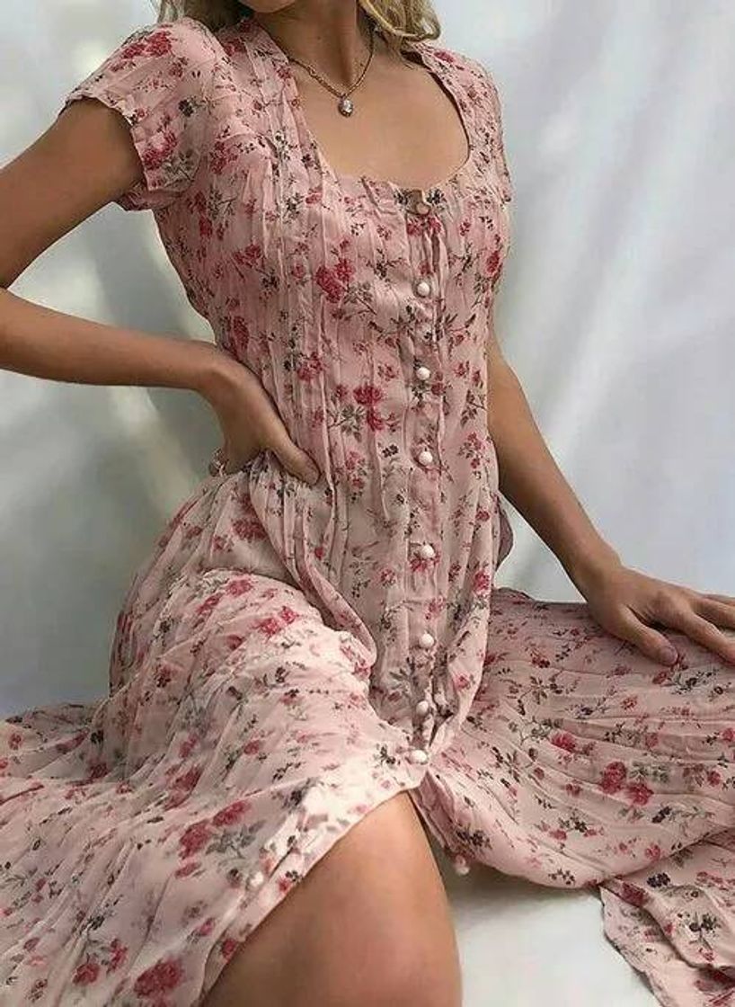 Moda Vestido floral Midi 