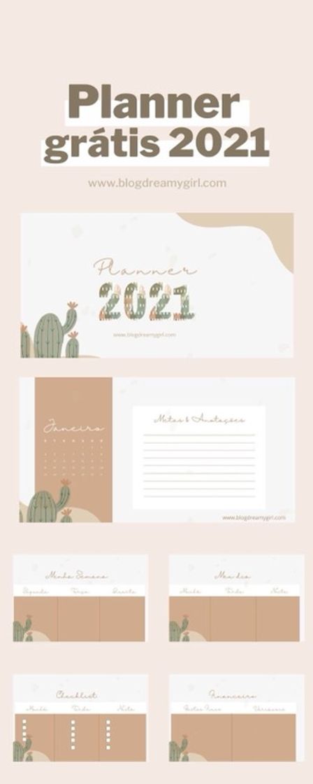 Social Planner tema cactus