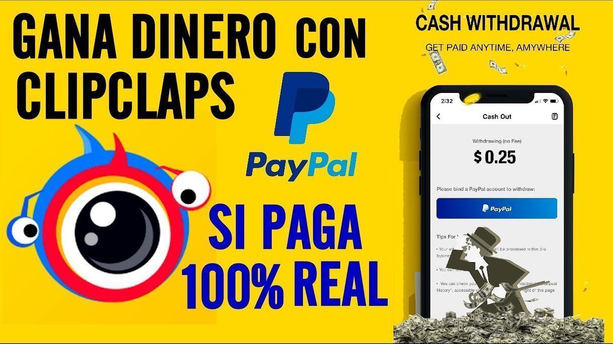 App Clipclaps gana dinero viendo vídeos y jugando