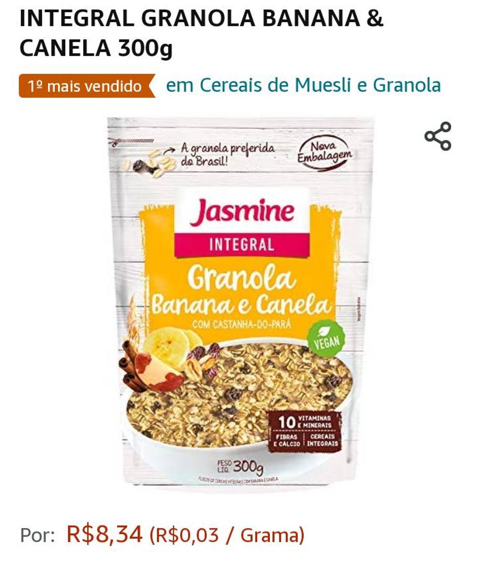 Moda Granola banana e canela