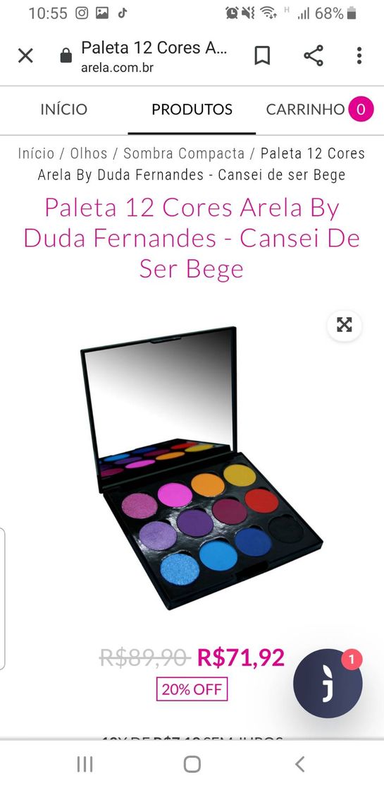 Moda paleta de sombras duda Fernandes 