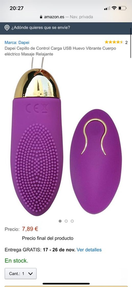 Fashion Vibrador morado Amazon 