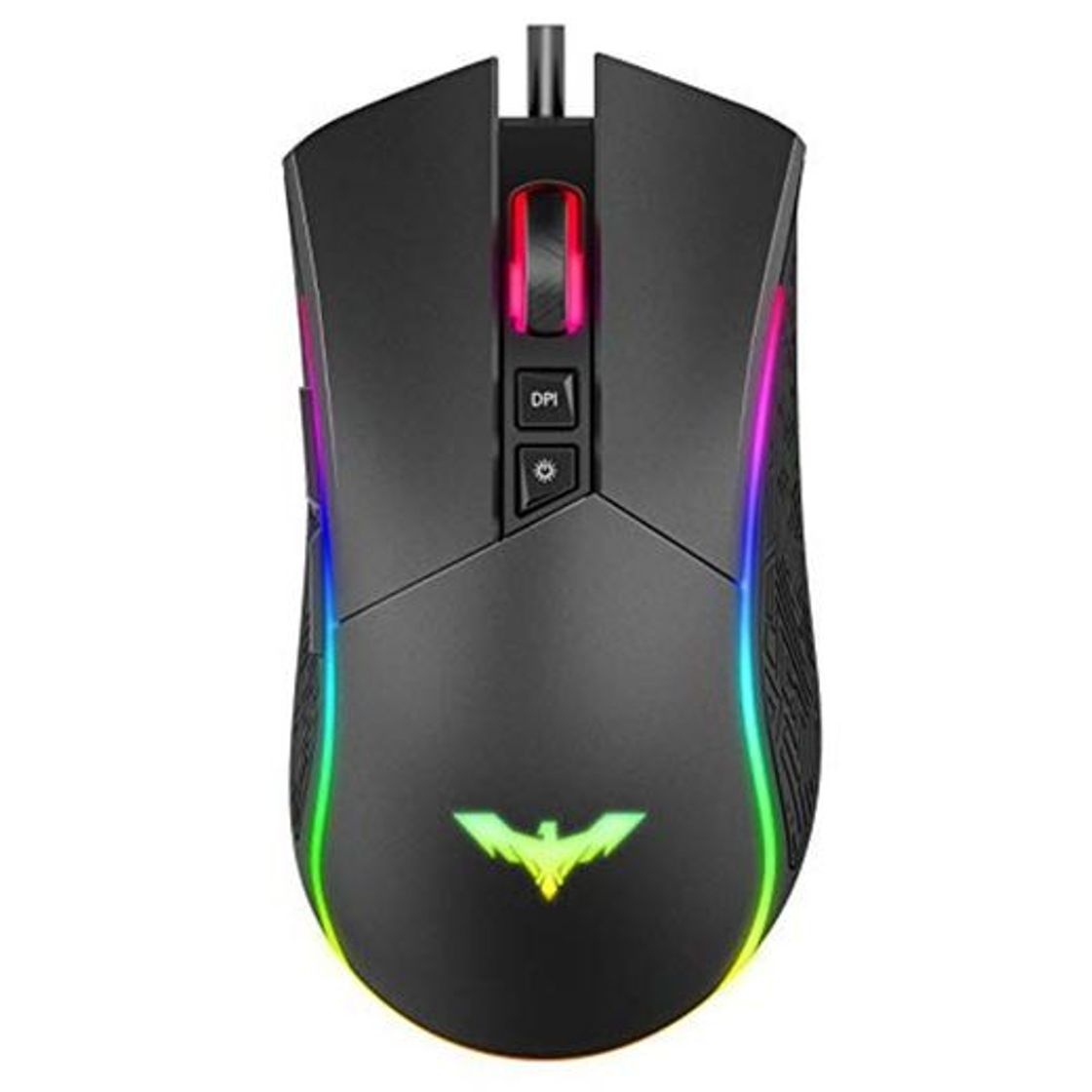 Product havit Ratón Gaming 7 Botones Mouse Gaming programables Iluminación RGB [800-1600-2400-4800] para