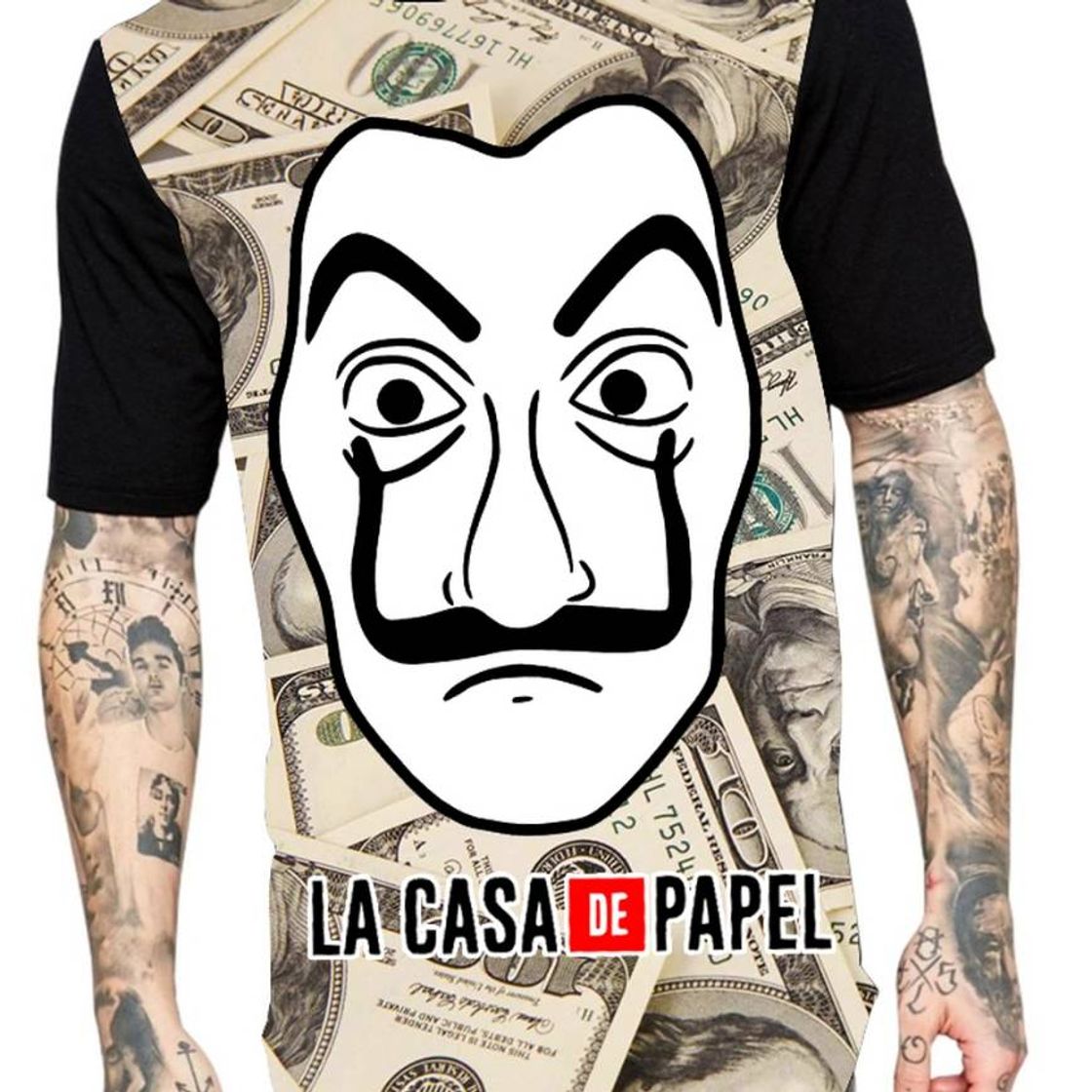 Fashion Camiseta Camisa Longline Estampa Full La Casa De Papel