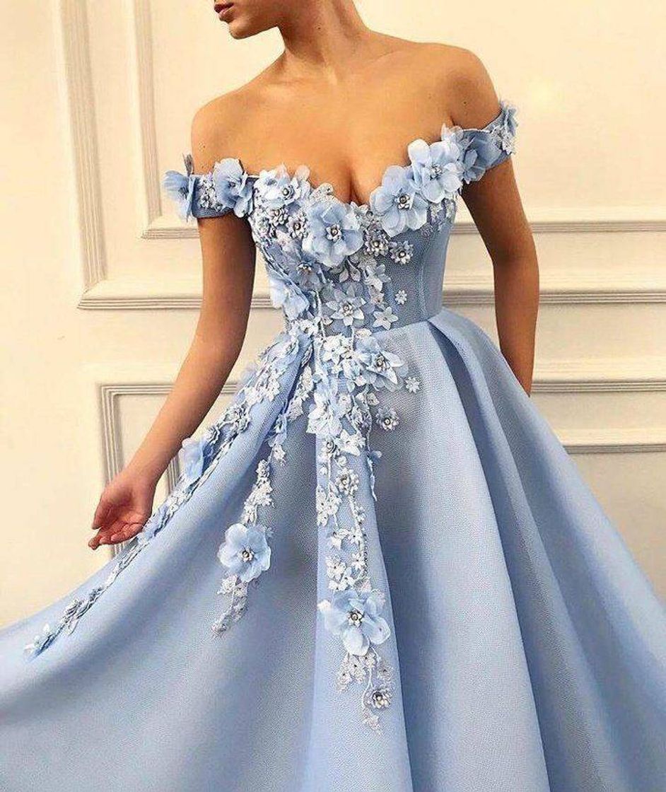 Moda Azul floral🌼