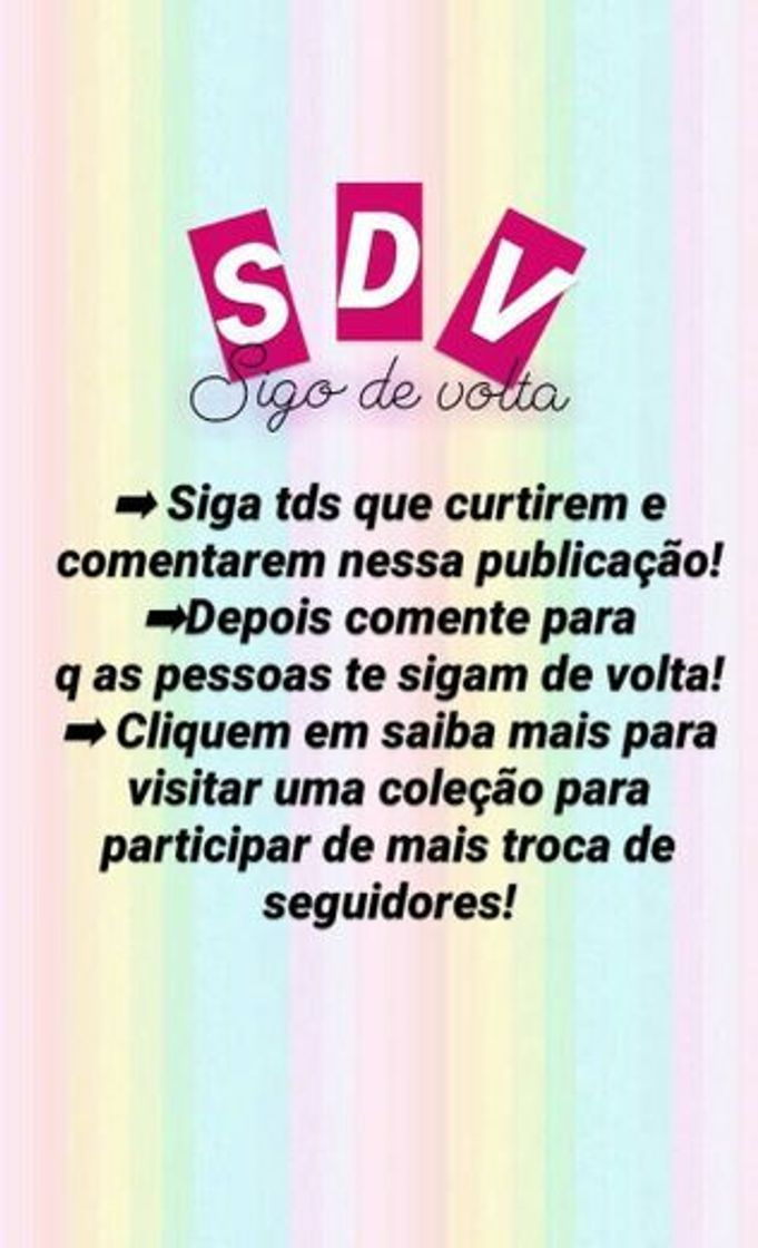 Social Sdv | Sigo de Volta