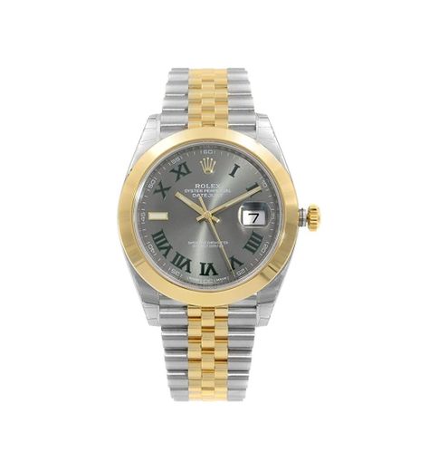 Rolex Datejust 41 Inoxidable Acero y 18 K Amarillo Oro ostra Reloj Negro Dial 126303