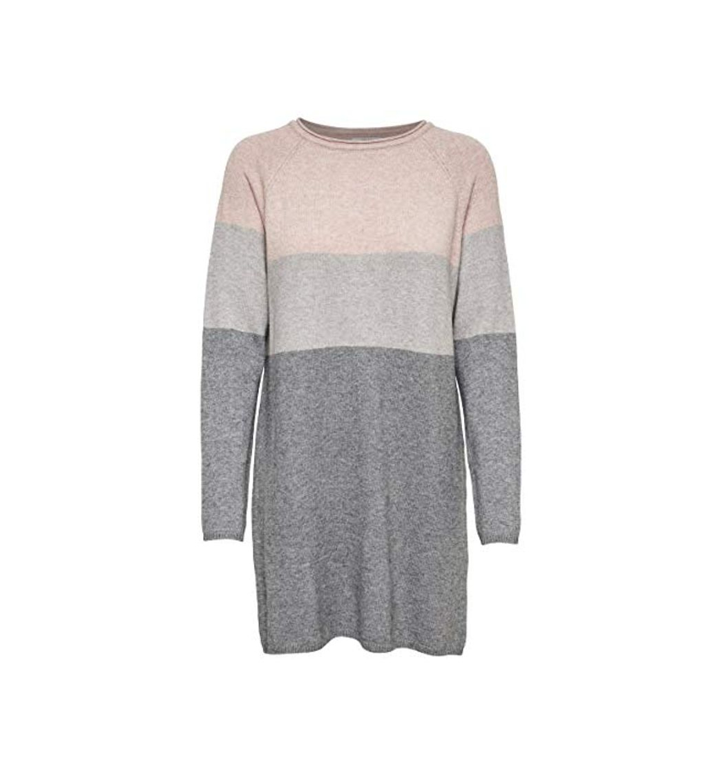 Social Only Onllillo L/s Dress Knt Noos Vestido, Multicolor