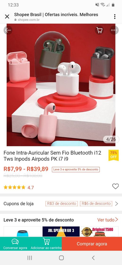 Social Fone  sem fio!! CORES EM TONS PASTÉIS,COM DESCONTOS NA SHOPE