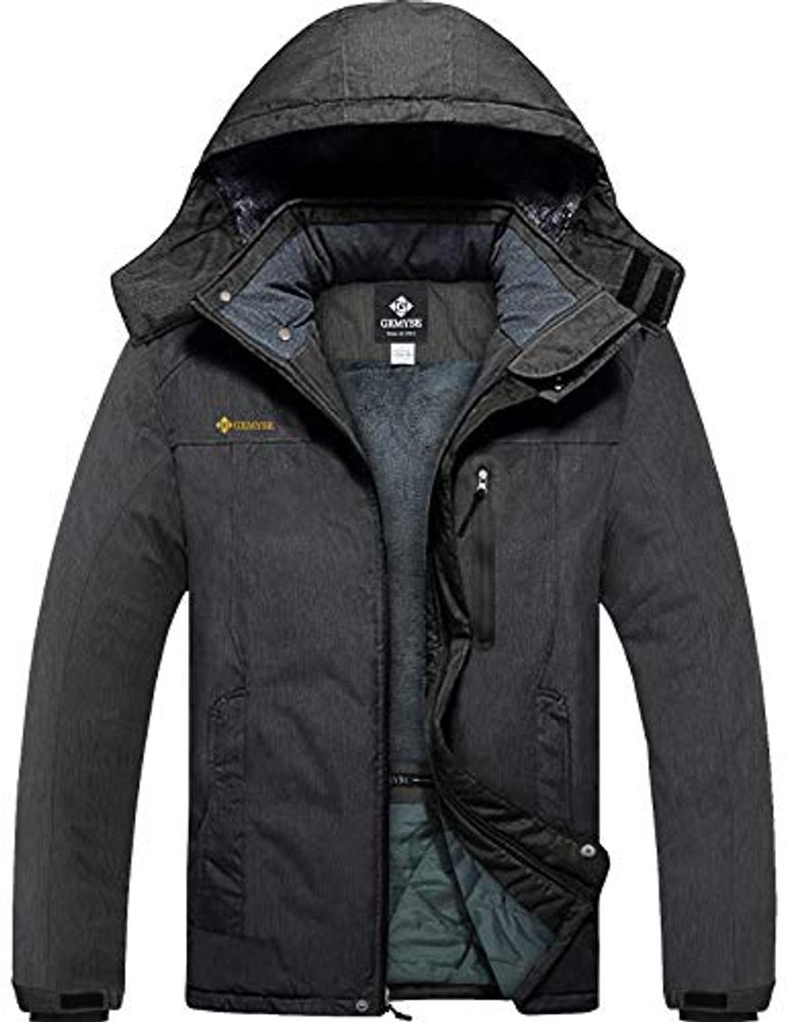 GEMYSE Chaqueta de esquí Impermeable para Hombres Chaqueta de Invierno a Prueba