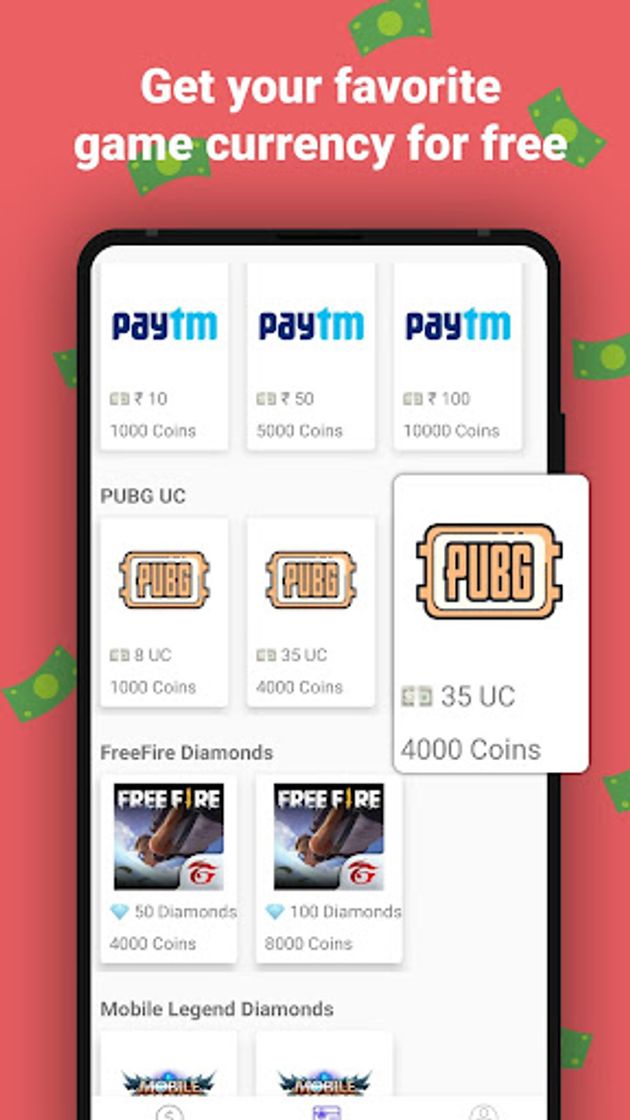 App mGamer – Earn Money, Win Diamonds, UC, Credits - Google Play