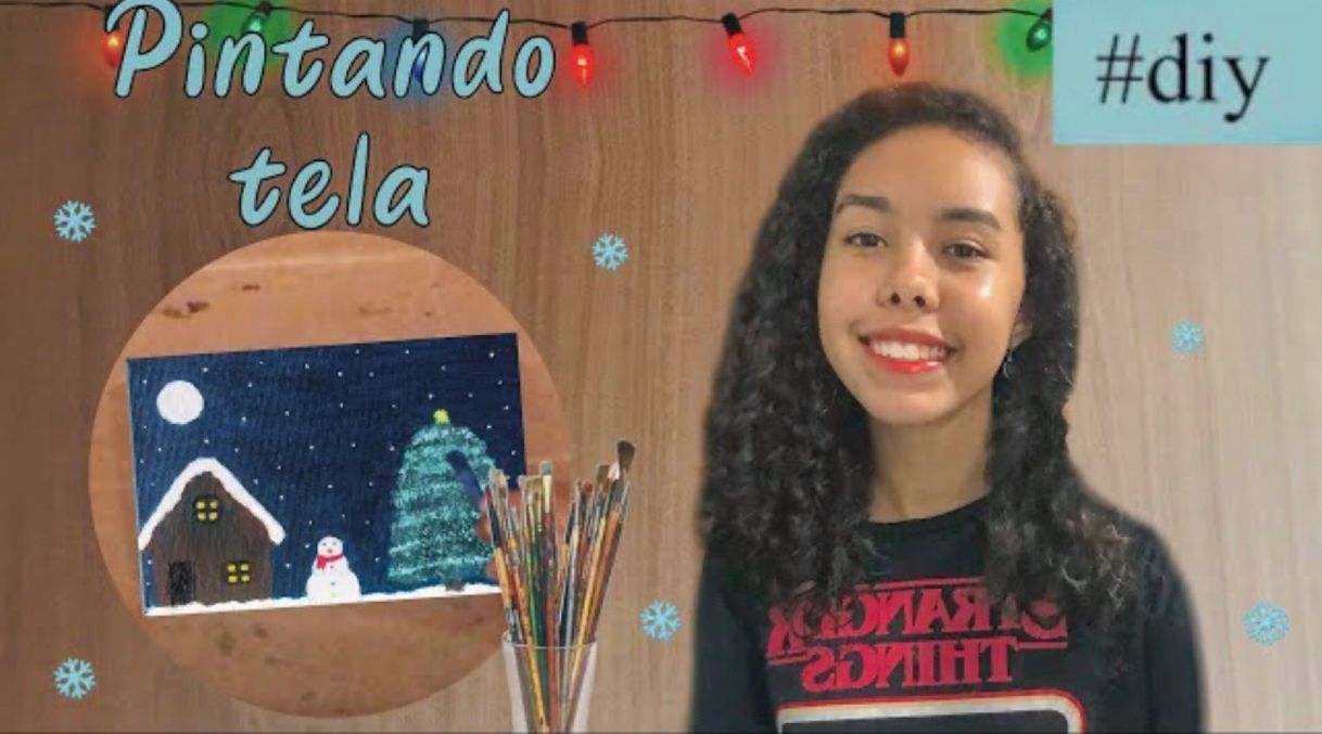 Pintando tela de natal - YouTube