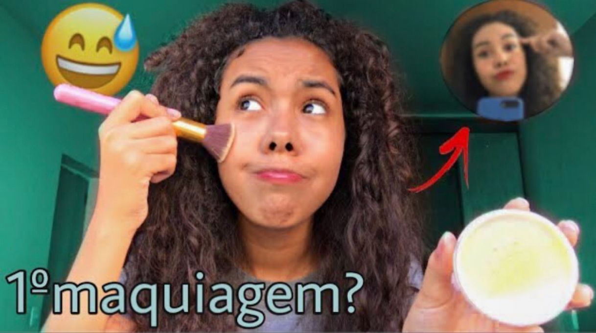 Minha primeira maquiagem!🤦🏻‍♀️