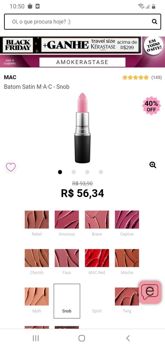 Fashion Batom Satin MAC| Black Friday - Época Cosméticos - Época ...