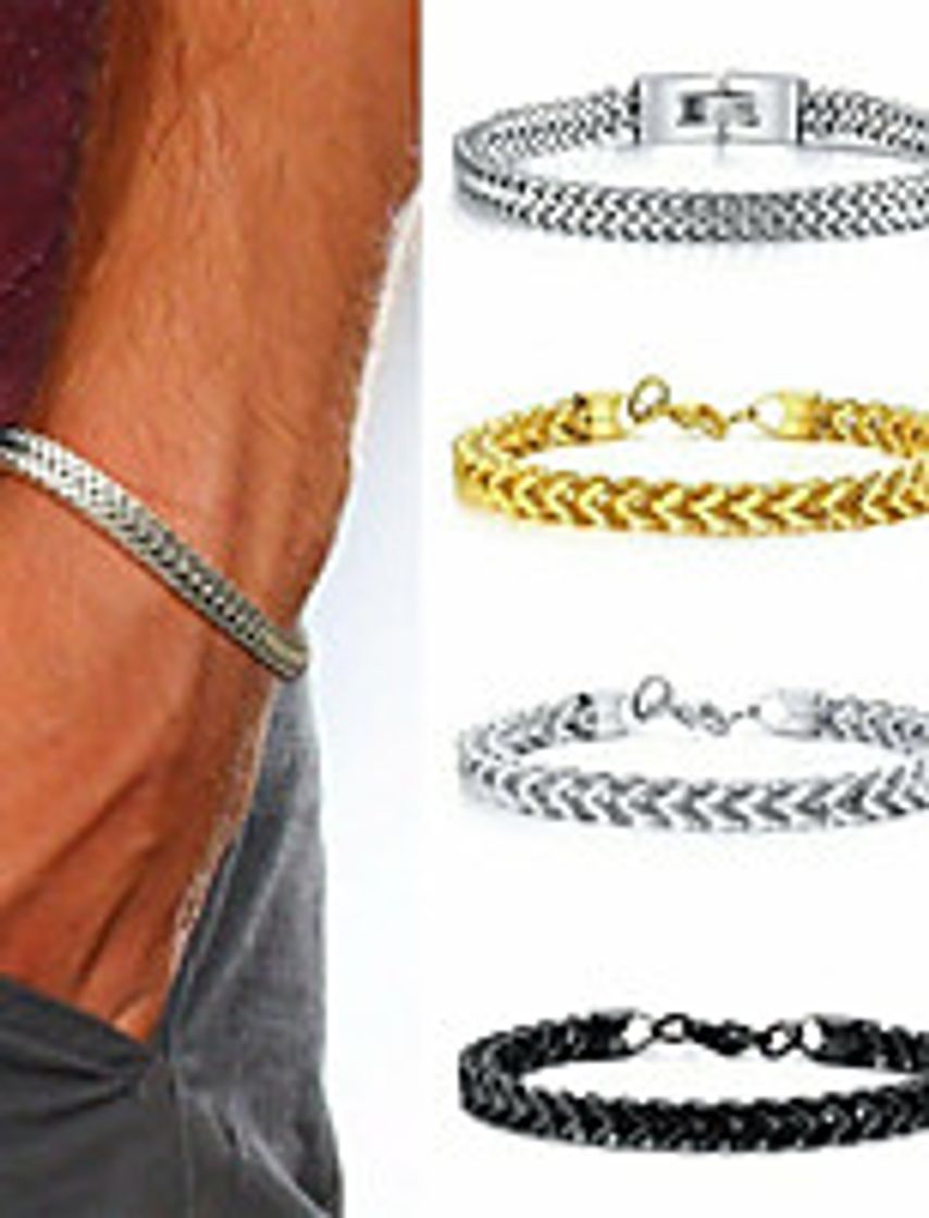 Fashion Stainless Steel Cross Charm Wheat Bracelets 5