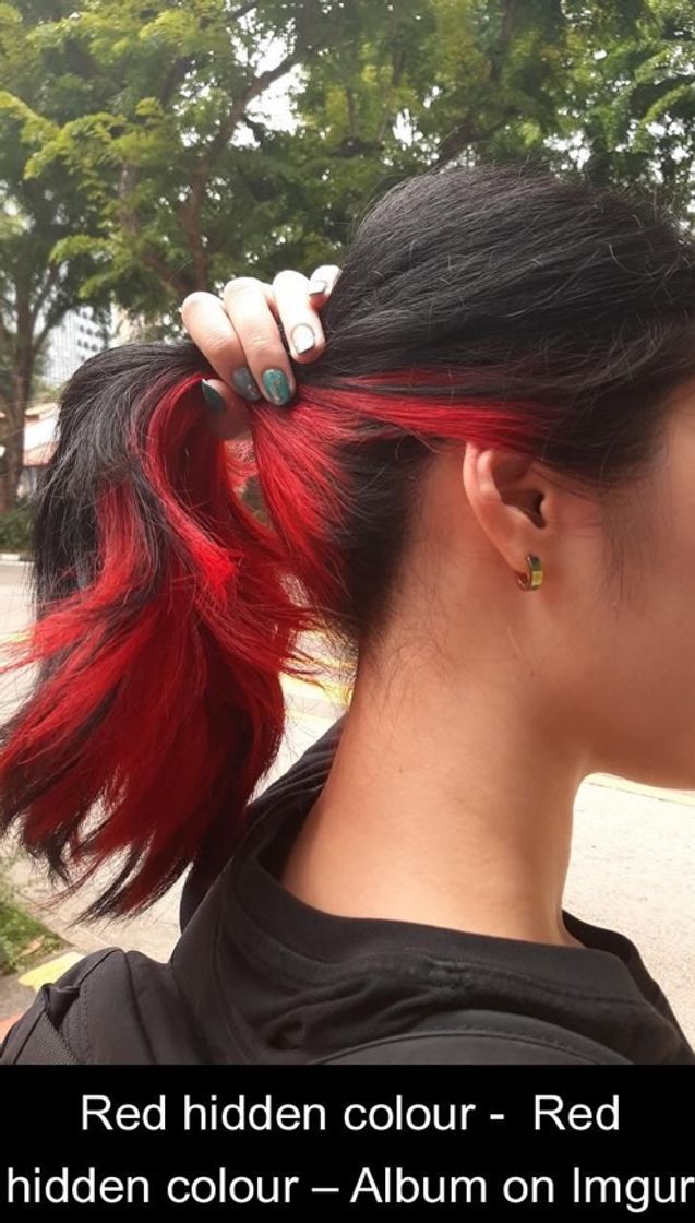 Moda cabelo multicolorido vermelho❤️