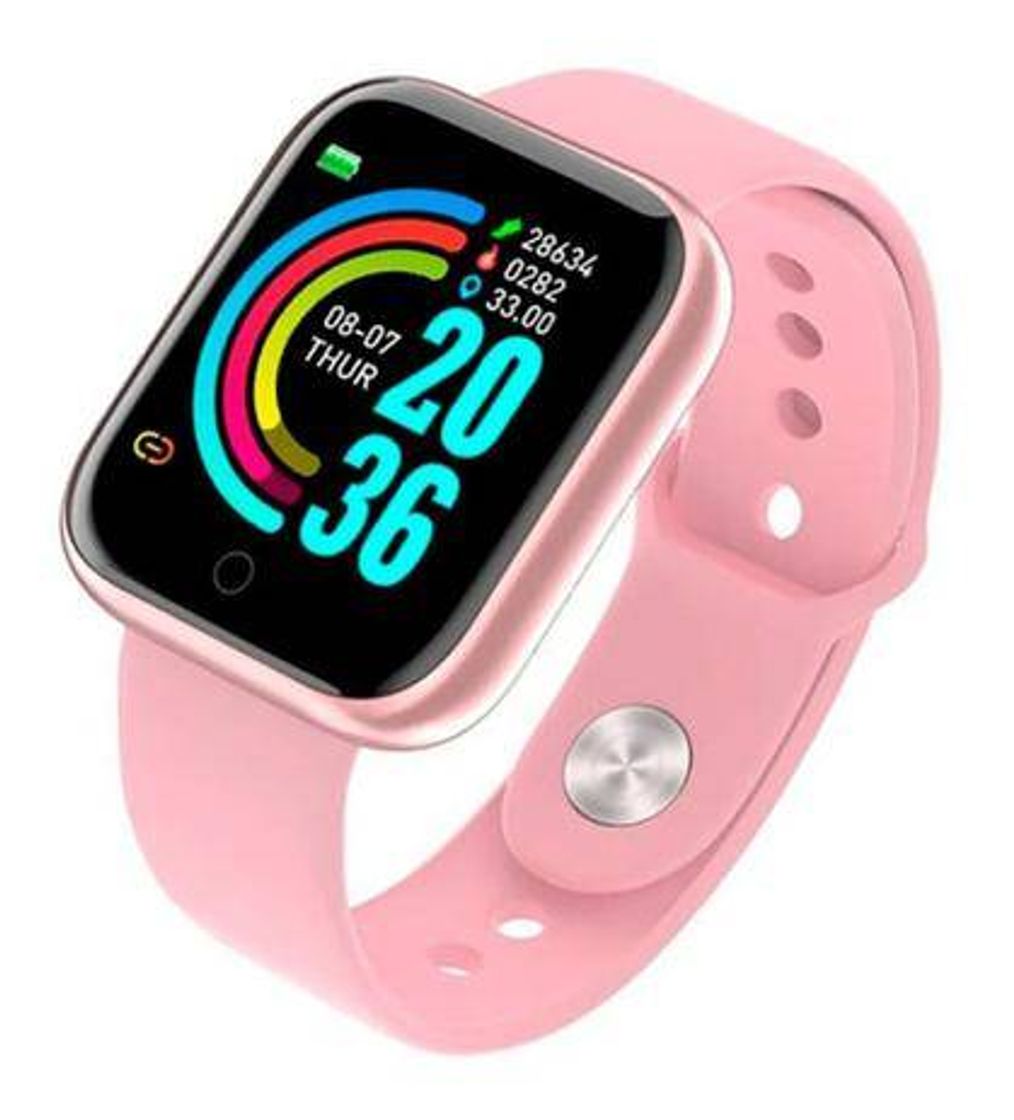 Moda Relogio Inteligente Smartwatch D20 Bluetooth Rosa

