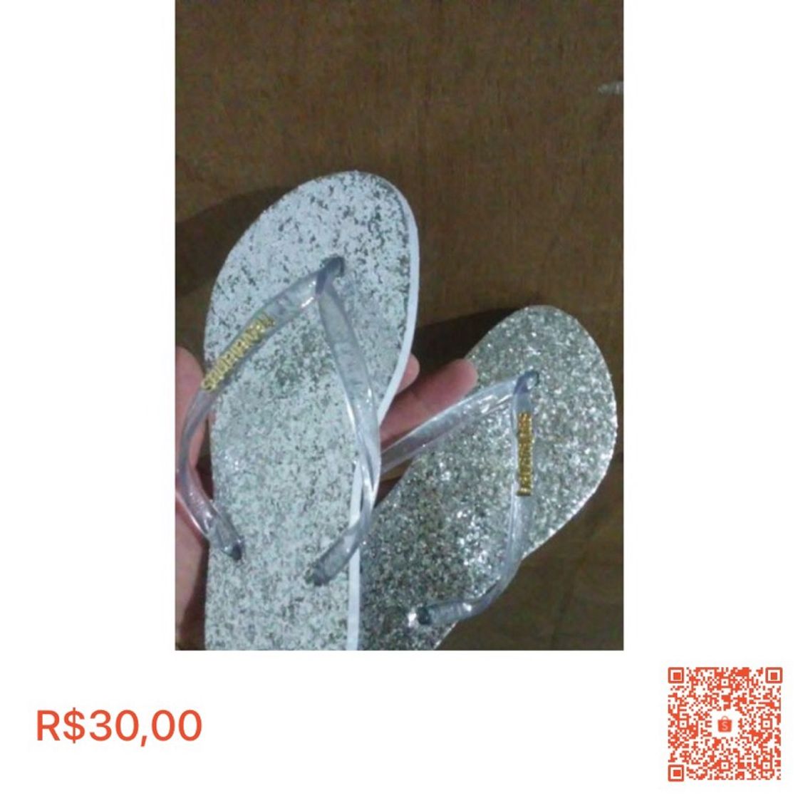 Fashion Chinelo glitter cinza 😍😍