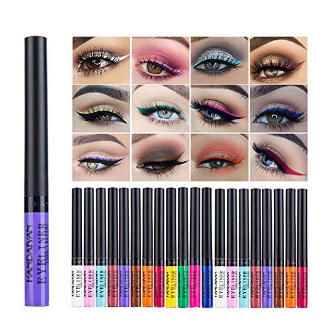 Product Greyghost Liquid Eyeliner Juego de delineador de ojos con purpurina de 12