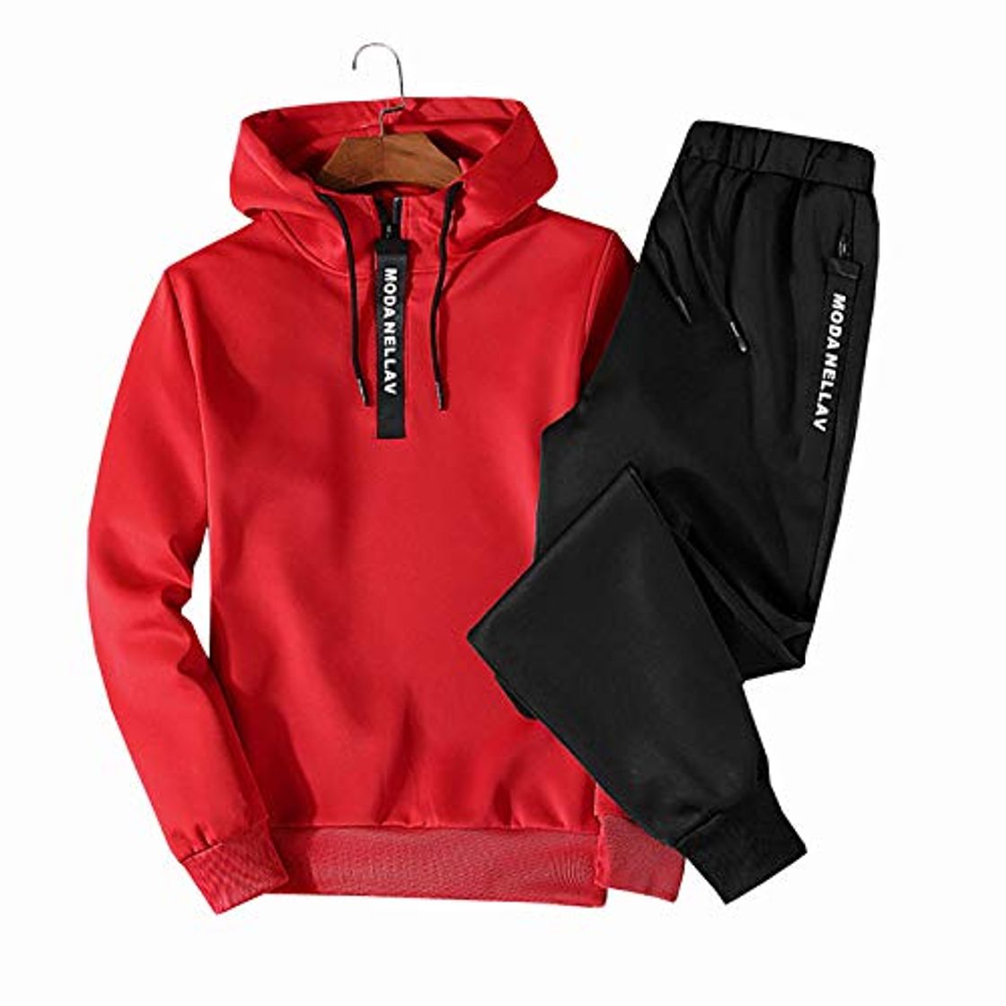 Moda HSJORBZQF Conjunto de Sudaderas con Capucha para Hombre Otoño Casual Chándal con