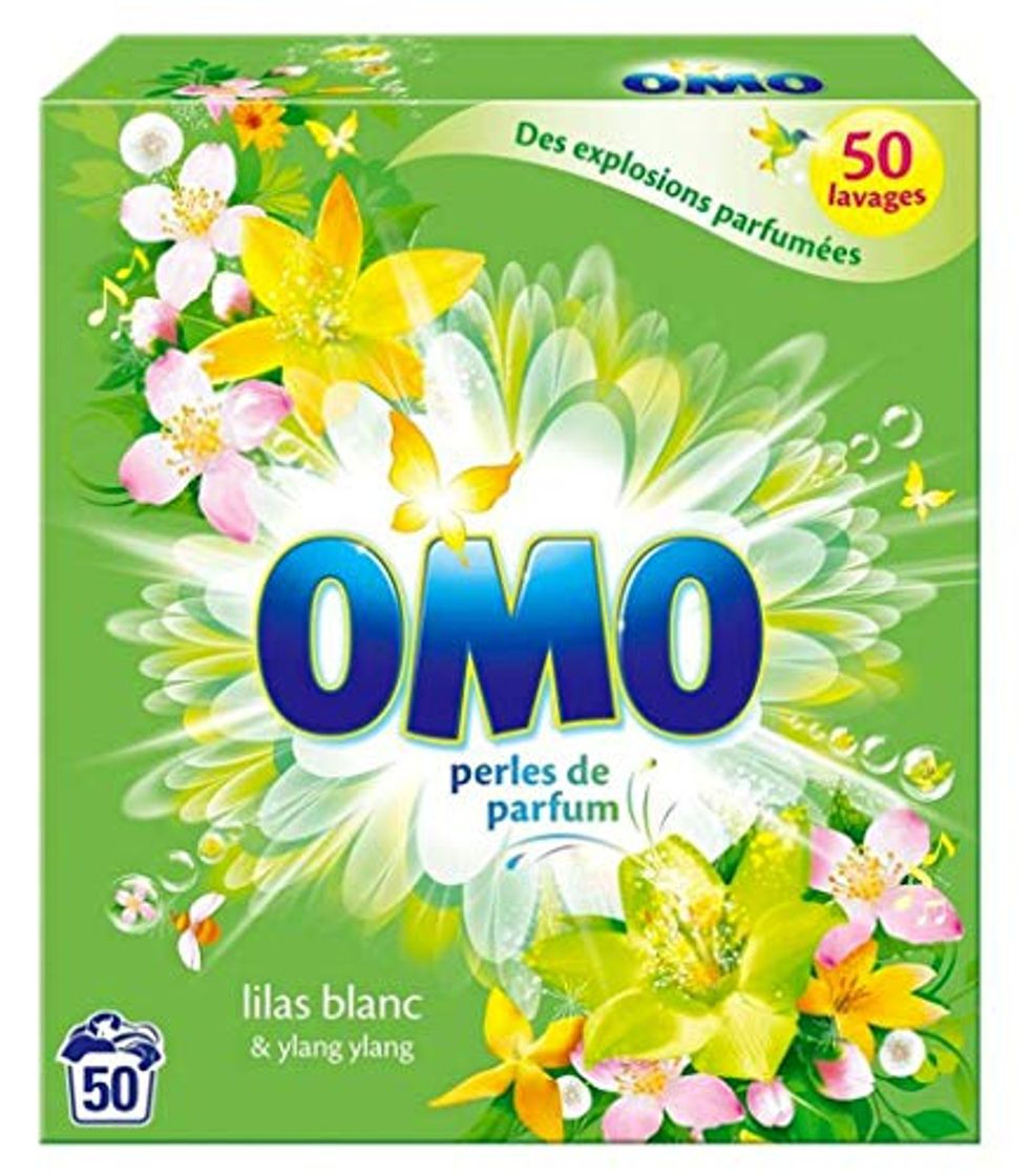 Producto Omo Perlas de perfume lila blanca y ylang Ylang 50 lavados 3,5