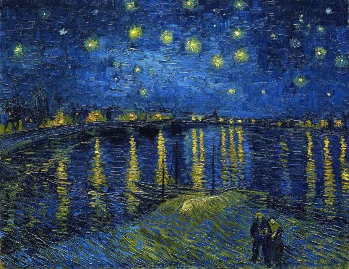 Moda Noite Estrelada Sobre o Ródano - Vincent van Gogh - 30x38 - 