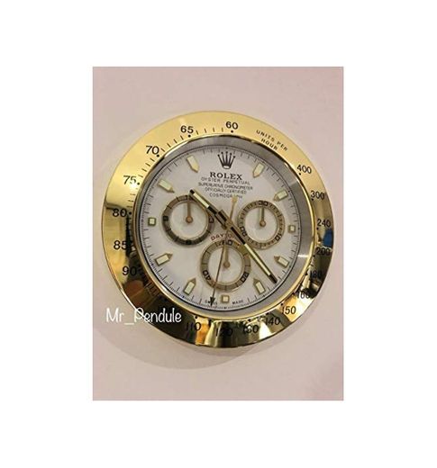 Reloj De Pared Rolex Movimiento Mudo Daytona Oro