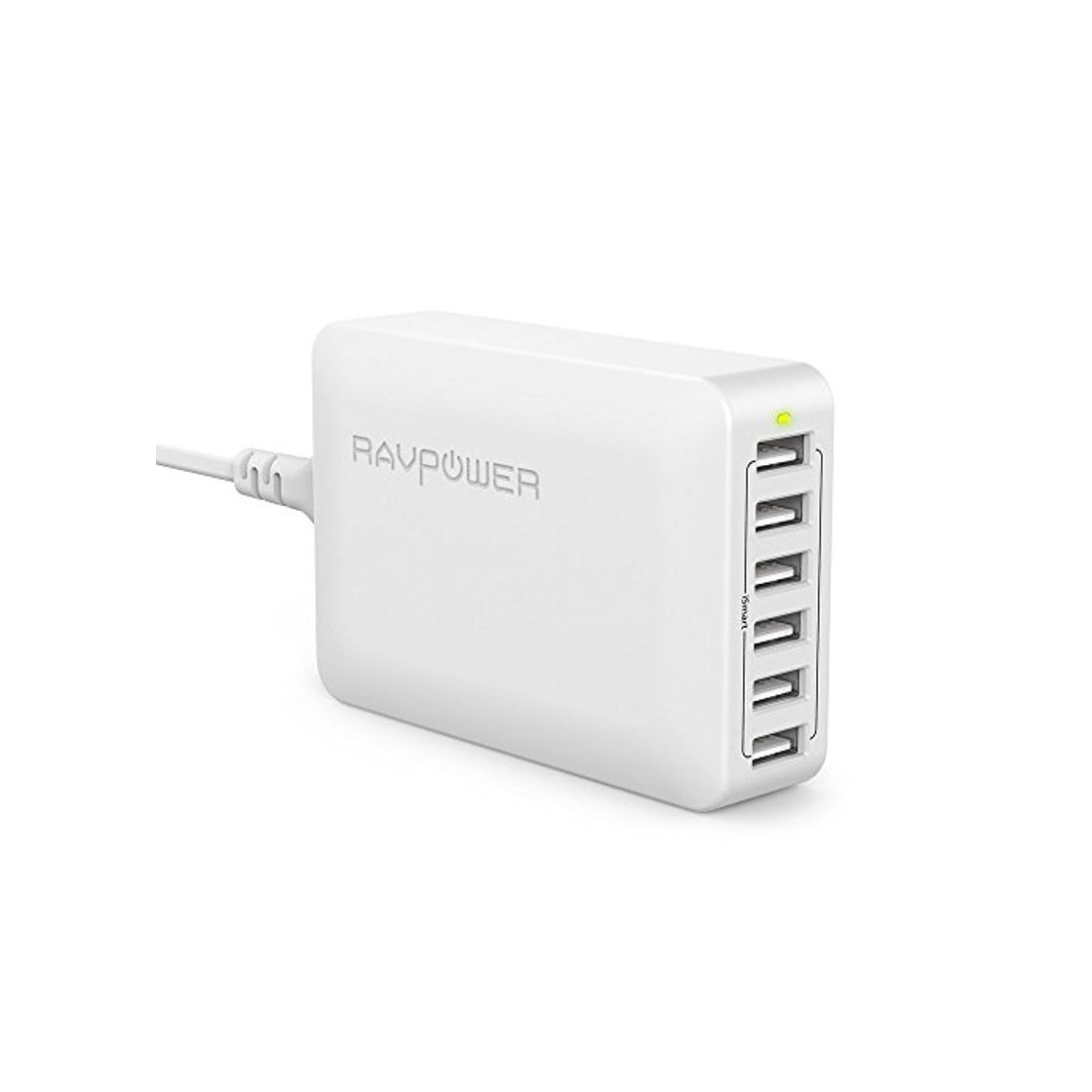 Electrónica RAVPOWER Cargador USB de Pared con 6-Puertos, 60W