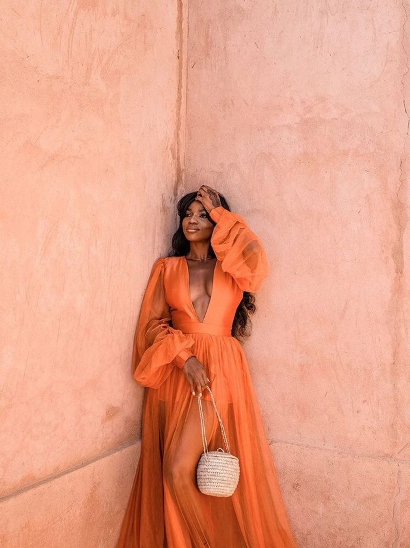 Fashion Vestido laranja 🧡