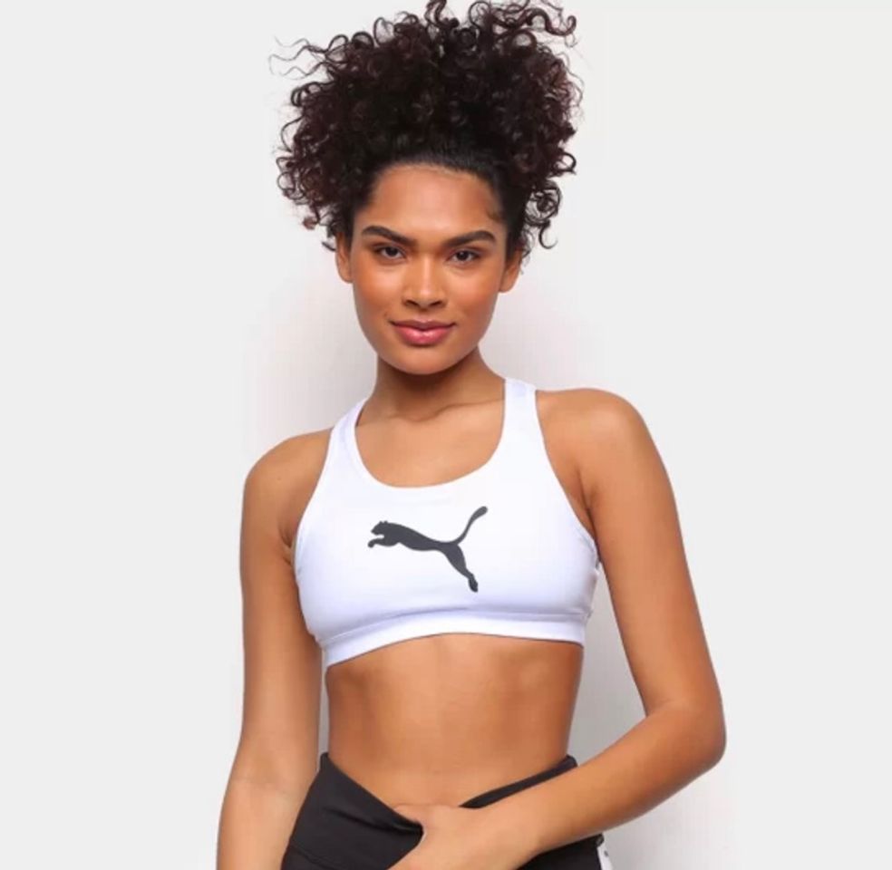 Moda Top Puma 4Keeps Bra Média Sustentação - Branco