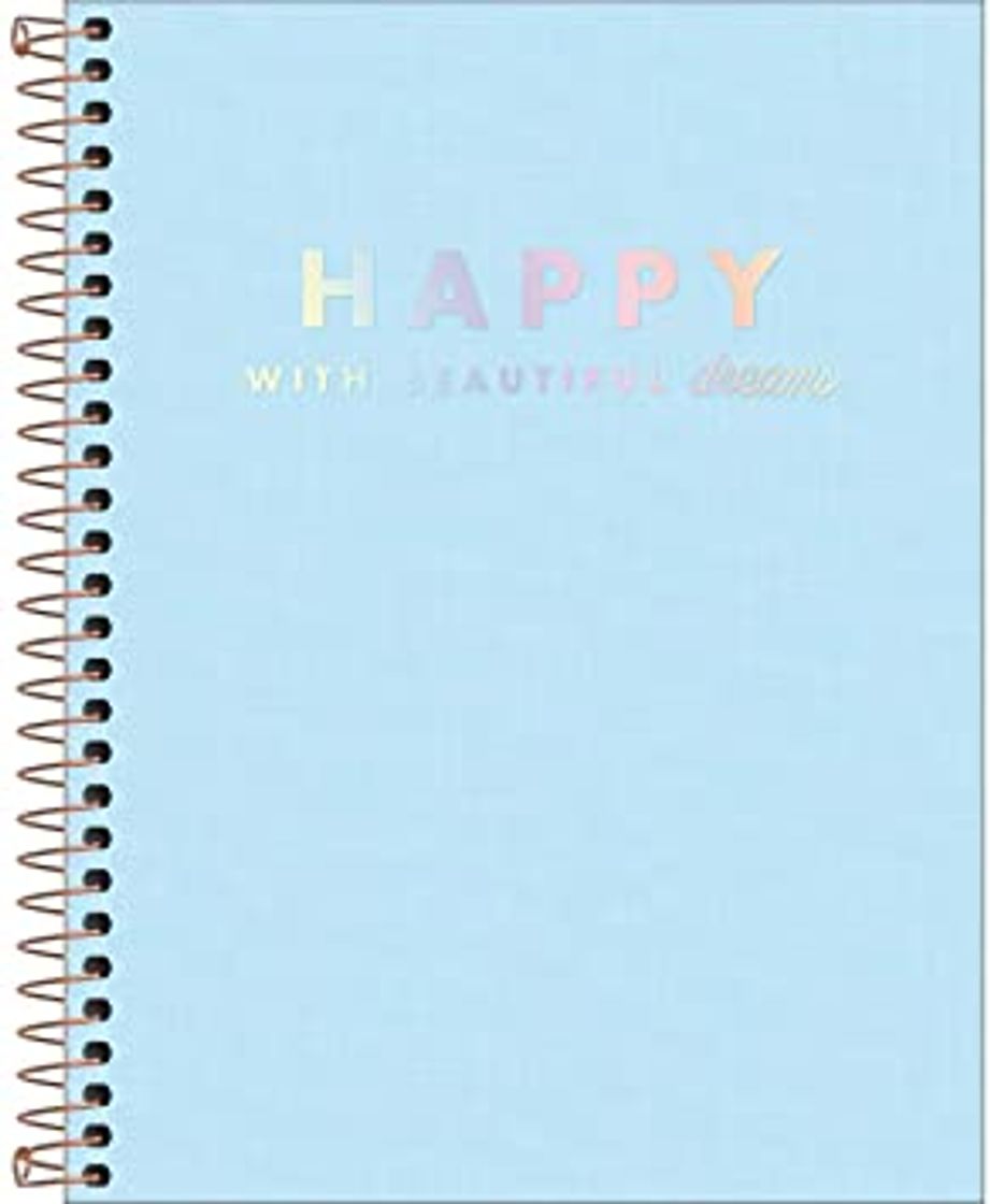 Fashion Caderno happy azul, super lindo.