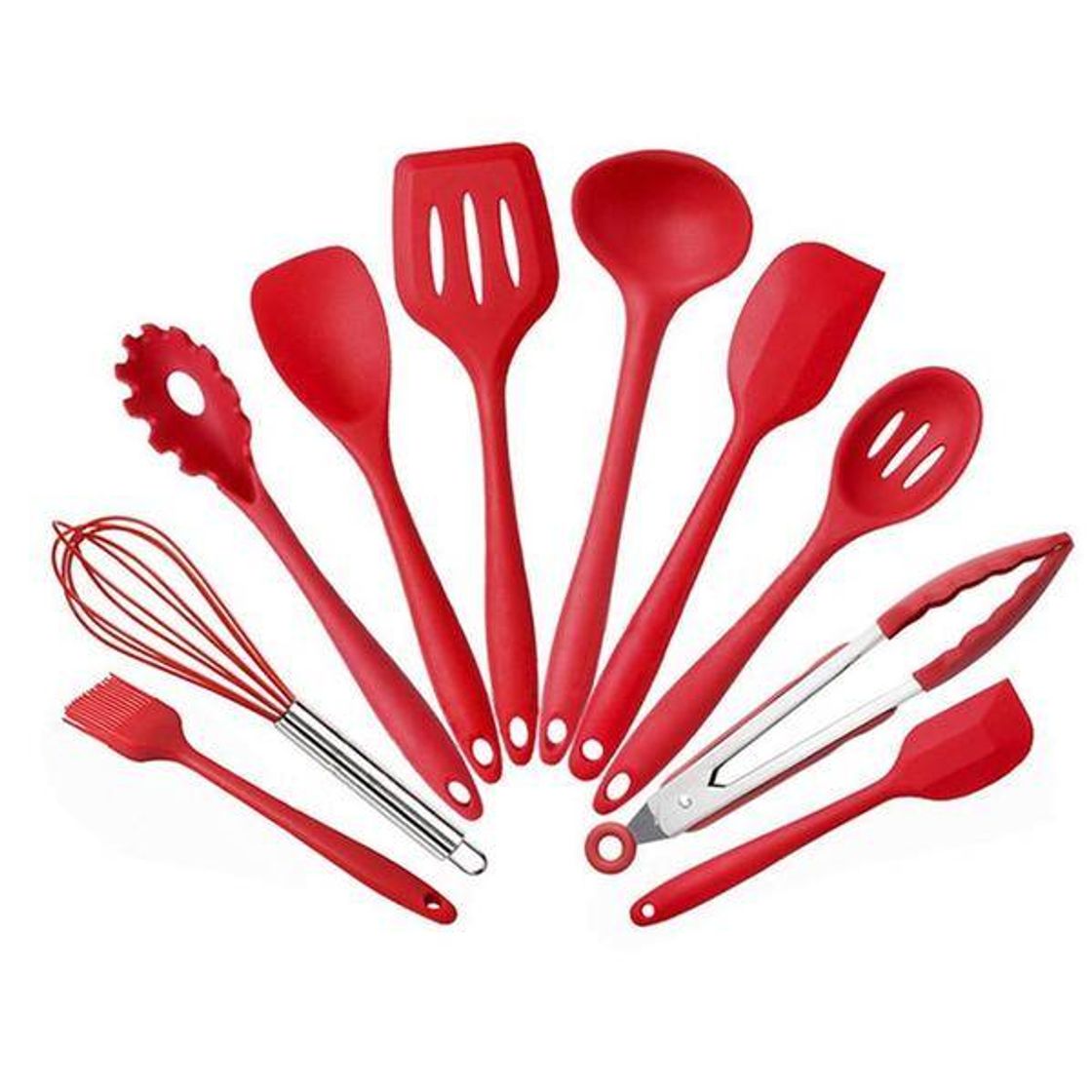 Fashion Conjunto Utensílios De Silicone 10 Peças Home & Kitchen